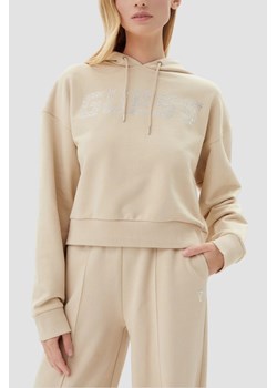 GUESS Beżowa bluza damska z cyrkoniami Primula, Rozmiar XS ze sklepu outfit.pl w kategorii Bluzy damskie - zdjęcie 184661907