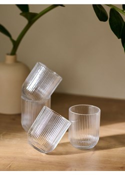 Sinsay - Ryflowane szklanki 4 pack - biały ze sklepu Sinsay w kategorii Szklanki - zdjęcie 184662777