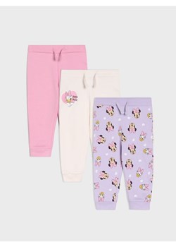 Sinsay - Spodnie z polarem w środku 3 pack Minnie Mouse - kremowy ze sklepu Sinsay w kategorii Spodnie dziewczęce - zdjęcie 184662779