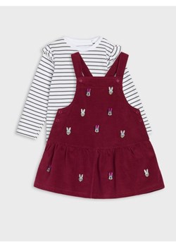 Sinsay - Sztruksowa sukienka z koszulką Minnie Mouse - różowy ze sklepu Sinsay w kategorii Komplety dziewczęce - zdjęcie 184662825