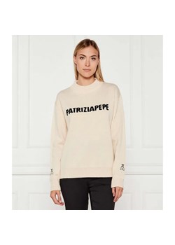 Patrizia Pepe Sweter | Relaxed fit | z dodatkiem wełny ze sklepu Gomez Fashion Store w kategorii Swetry damskie - zdjęcie 184663297