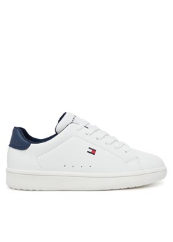 Tommy Hilfiger Sneakersy Low Cut Lace-Up T3X9-34073-1355X S Biały ze sklepu MODIVO w kategorii Buty sportowe dziecięce - zdjęcie 184663366