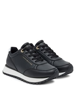 Tommy Hilfiger Sneakersy Low Cut Lace-Up T3A9-33996-1355X Czarny ze sklepu MODIVO w kategorii Buty sportowe dziecięce - zdjęcie 184663406