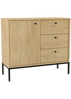 Komoda z 3 szufladami na nóżkach dąb cremona M9-C71 ze sklepu Edinos.pl w kategorii Komody - zdjęcie 184664255