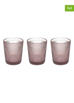 Tognana Szklanki (3 szt.) &quot;Diamante&quot; w kolorze jasnoróżowym - 300 ml ze sklepu Limango Polska w kategorii Szklanki - zdjęcie 184664726