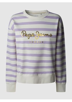 Pepe Jeans Bluza &quot;Anna&quot; w kolorze biało-fioletowym ze sklepu Limango Polska w kategorii Bluzy damskie - zdjęcie 184665246