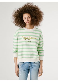 Pepe Jeans Bluza &quot;Anna&quot; w kolorze biało-zielonym ze sklepu Limango Polska w kategorii Bluzy damskie - zdjęcie 184665248