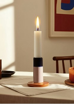 Sinsay - Świecznik ceramiczny - różowy ze sklepu Sinsay w kategorii Świeczniki - zdjęcie 184665659