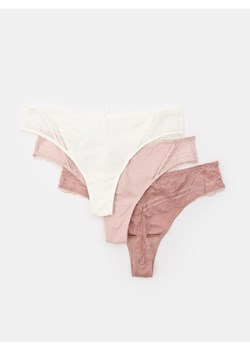 Sinsay - Stringi typu tanga 3 pack - wielobarwny ze sklepu Sinsay w kategorii Majtki damskie - zdjęcie 184665738