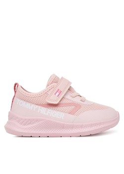 Sneakersy Tommy Hilfiger Low Cut Lace-Up/Velcro Sneaker T1A9-33990-1843 M Różowy ze sklepu eobuwie.pl w kategorii Buty sportowe dziecięce - zdjęcie 184666688