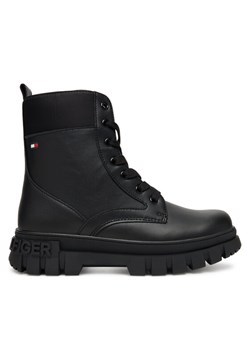 Trapery Tommy Hilfiger Lace-Up Bootie T3A5-34046-1695 D Czarny ze sklepu eobuwie.pl w kategorii Buty zimowe dziecięce - zdjęcie 184666715
