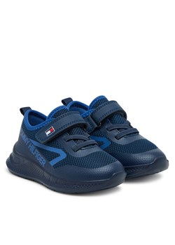Tommy Hilfiger Sneakersy Low Cut Lace-Up/Velcro Sneaker T1B9-34110-1843 M Granatowy ze sklepu MODIVO w kategorii Buty sportowe dziecięce - zdjęcie 184667835