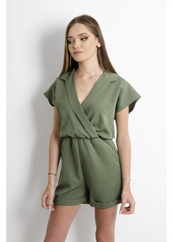 KOMBINEZON ELEGANCKI Z KOŁNIERZEM ZIELONY ze sklepu olika.com.pl w kategorii Kombinezony damskie - zdjęcie 184669015