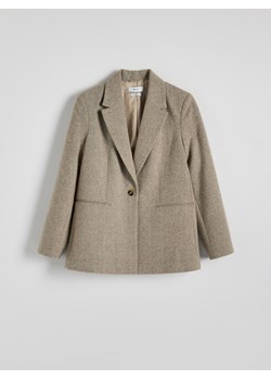 Reserved - Marynarka z wełną w jodełkę - wielobarwny ze sklepu Reserved w kategorii Marynarki damskie - zdjęcie 184669508