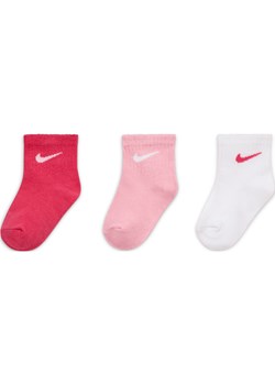 Antypoślizgowe skarpety do kostki z logo Swoosh dla maluchów Nike (3 pary) - Wielokolorowe ze sklepu Nike poland w kategorii Skarpetki dziecięce - zdjęcie 184669769