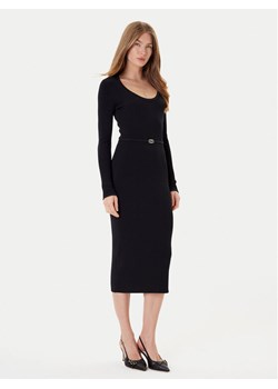 TWINSET Sukienka dzianinowa 252TP3352 Czarny Slim Fit ze sklepu MODIVO w kategorii Sukienki - zdjęcie 184670299