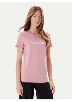 Guess T-Shirt O5RI01 KBBU1 Różowy Regular Fit ze sklepu MODIVO w kategorii Bluzki damskie - zdjęcie 184670327