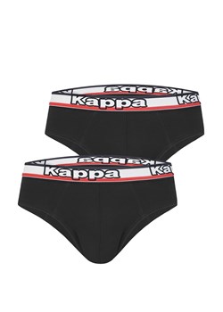 Kappa 2-pack slipy męskie bawełniane czarne z logotypem K1114, Kolor czarny, Rozmiar S, Kappa ze sklepu Primodo w kategorii Majtki męskie - zdjęcie 184670918
