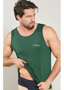 Kappa zielona koszulka męska bawełniana na szerokich ramiączkach K1325, Kolor zielony, Rozmiar M, Kappa ze sklepu Primodo w kategorii T-shirty męskie - zdjęcie 184670948