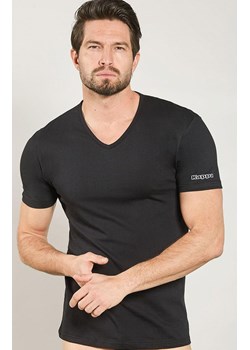 Kappa koszulka męska w serek z krótkim rękawem czarna K1315, Kolor czarny, Rozmiar S, Kappa ze sklepu Intymna w kategorii T-shirty męskie - zdjęcie 184671456