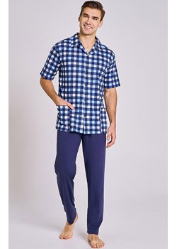 Rozpinana piżama męska plus size Sammuel 3184, Kolor niebieski-wzór, Rozmiar 3XL, Taro ze sklepu Intymna w kategorii Piżamy męskie - zdjęcie 184671598