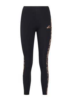 adidas Legginsy Animal Print 3-Stripes JM1864 Czarny Slim Fit ze sklepu MODIVO w kategorii Spodnie damskie - zdjęcie 184672725