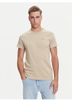 Tommy Jeans T-Shirt DM0DM04411 Beżowy Slim Fit ze sklepu MODIVO w kategorii T-shirty męskie - zdjęcie 184672729