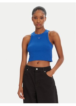 HUGO Top Baby 50511450 Niebieski Slim Fit ze sklepu MODIVO w kategorii Bluzki damskie - zdjęcie 184672745