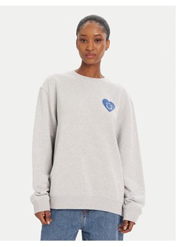 HUGO Bluza 50545052 Szary Oversize ze sklepu MODIVO w kategorii Bluzy damskie - zdjęcie 184672748