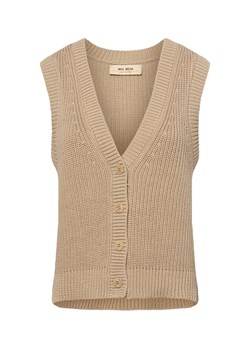 MOS MOSH Damska kamizelka z dzianiny - MMKirby Kobiety Bawełna taupe jednolity ze sklepu vangraaf w kategorii Kamizelki damskie - zdjęcie 184673476