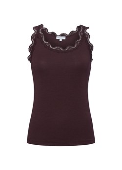 Marie Lund Top damski Kobiety Bawełna bordowy jednolity ze sklepu vangraaf w kategorii Bluzki damskie - zdjęcie 184673507