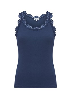 Marie Lund Top damski Kobiety Bawełna indygo jednolity ze sklepu vangraaf w kategorii Bluzki damskie - zdjęcie 184673508
