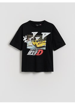 Reserved - T-shirt Initial D - czarny ze sklepu Reserved w kategorii T-shirty chłopięce - zdjęcie 184674105