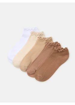 Sinsay - Skarpetki z prążkowanej dzianiny 5 pack - brązowy ze sklepu Sinsay w kategorii Skarpetki damskie - zdjęcie 184674858