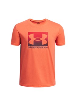 Chłopięcy t-shirt z nadrukiem Under Armour UA Boxed Sports - czerwona ze sklepu Sportstylestory.com w kategorii T-shirty chłopięce - zdjęcie 184680417