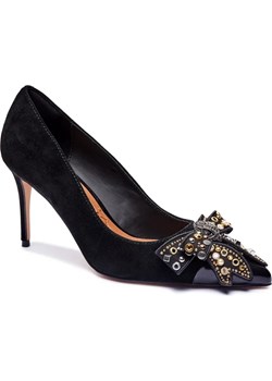 Kurt Geiger Skórzane szpilki 225-BELGRAVIA STUD BOW - id: KG254W000047003 - marki Kurt Geiger - 184681346 Kurt Geiger Skórzane szpilki 225-BELGRAVIA STUD BOW ze sklepu Gomez Fashion Store w kategorii Czółenka - zdjęcie 184681346