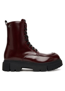 Trapery Calvin Klein Tronchetto Allacciato V4A5-83132-1453 Bordowy ze sklepu eobuwie.pl w kategorii Buty zimowe dziecięce - zdjęcie 184681425