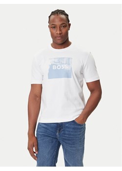 BOSS T-Shirt Te_Wheel 50546381 Biały Regular Fit ze sklepu MODIVO w kategorii T-shirty męskie - zdjęcie 184681959