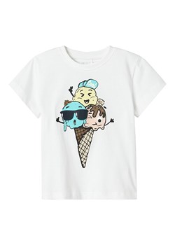name it Koszulka &quot;Jacques&quot; w kolorze biało-turkusowym ze sklepu Limango Polska w kategorii T-shirty chłopięce - zdjęcie 184683586