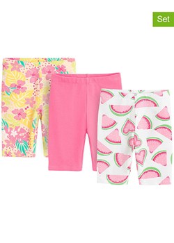 COOL CLUB Legginsy (3 pary) w kolorze biało-jasnoróżowo-żółtym ze sklepu Limango Polska w kategorii Spodenki dziewczęce - zdjęcie 184684177