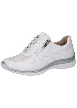 Caprice Skórzane sneakersy w kolorze srebrno-białym ze sklepu Limango Polska w kategorii Buty sportowe damskie - zdjęcie 184684696