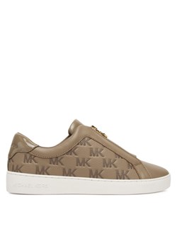 Sneakersy MICHAEL Michael Kors Keaton Zip Slip On 43T5KTFP5L Beżowy ze sklepu eobuwie.pl w kategorii Buty sportowe damskie - zdjęcie 184686436