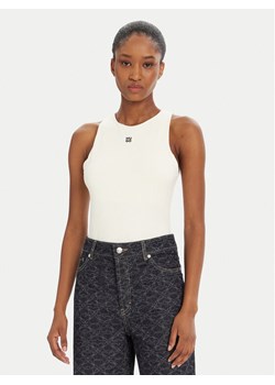 HUGO Body Dasiel 50545196 Écru Slim Fit ze sklepu MODIVO w kategorii Bluzki damskie - zdjęcie 184686787