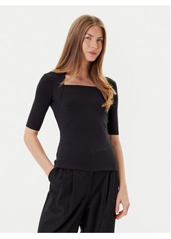 BOSS Bluzka Egamma 50541894 Czarny Slim Fit ze sklepu MODIVO w kategorii Bluzki damskie - zdjęcie 184686868