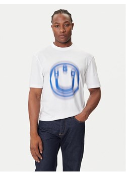 HUGO T-Shirt Nalax 50543493 Biały Regular Fit ze sklepu MODIVO w kategorii T-shirty męskie - zdjęcie 184686877