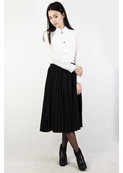 Plisowana spódnica z gumą w pasie, czarna ze sklepu olika.com.pl w kategorii Spódnice - zdjęcie 184687598