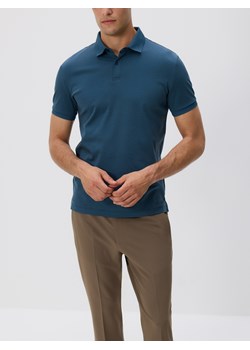 Reserved - Polo slim z bawełny pima - granatowy ze sklepu Reserved w kategorii T-shirty męskie - zdjęcie 184688027