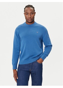 Calvin Klein Jeans Sweter LV04RC309G Niebieski Regular Fit ze sklepu MODIVO w kategorii Swetry męskie - zdjęcie 184688619