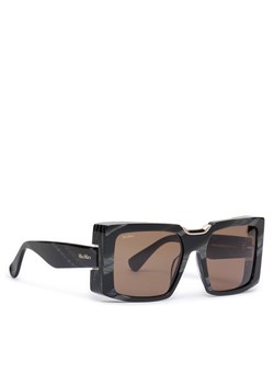 Max Mara Okulary przeciwsłoneczne MM0124 63J Czarny ze sklepu MODIVO w kategorii Okulary przeciwsłoneczne damskie - zdjęcie 184691055