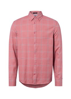 Tommy Jeans Męska koszula w kratę Mężczyźni Regular Fit Bawełna drzewo różane w kratkę ze sklepu vangraaf w kategorii Koszule męskie - zdjęcie 184691665